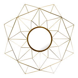 Gold Wire Geometric Design Mirror Gold Wire Geometric Design Mirror