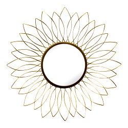 Gold Wire Flower Design Accent Mirror Gold Wire Flower Design Accent Mirror