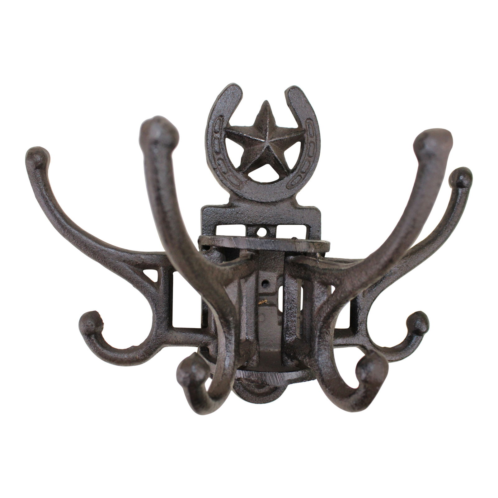 Cast Iron Wall Mounted Rotating Coat Hooks, Horseshoe, 8 Hooks Cast Iron Wall Mounted Rotating Coat Hooks, Horseshoe, 8 Hooks