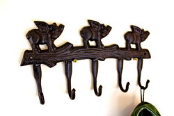 Rustic Cast Iron Wall Hooks, Flying Pigs Rustic Cast Iron Wall Hooks, Flying Pigs