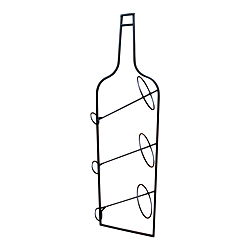 Wall Mounted Black Metal Wine Bottle Holder Wall Mounted Black Metal Wine Bottle Holder