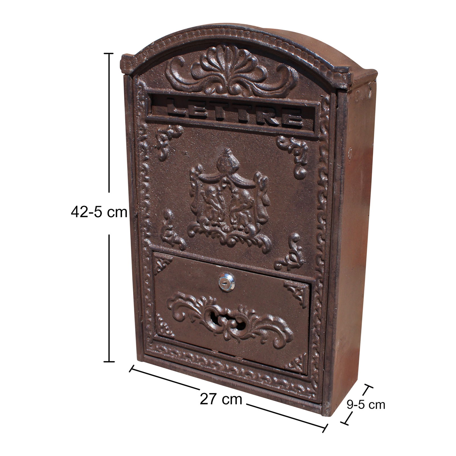 Cast Iron and Wooden Wall Mounted Post Box Cast Iron and Wooden Wall Mounted Post Box