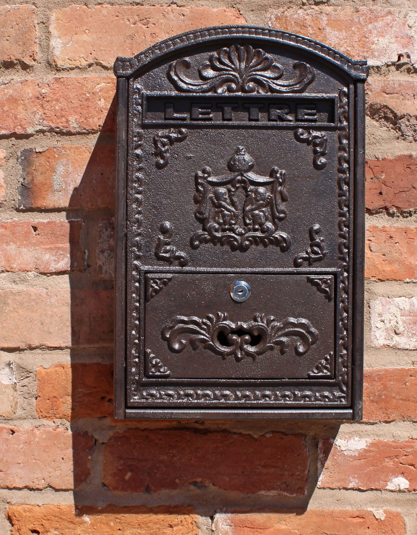 Cast Iron and Wooden Wall Mounted Post Box Cast Iron and Wooden Wall Mounted Post Box