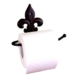 Cast Iron Rustic Toilet Roll Holder, Fleur de Lis Cast Iron Rustic Toilet Roll Holder, Fleur de Lis