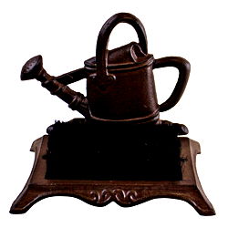 Cast Iron Garden Boot Brush, Watering Can Design Cast Iron Garden Boot Brush, Watering Can Design