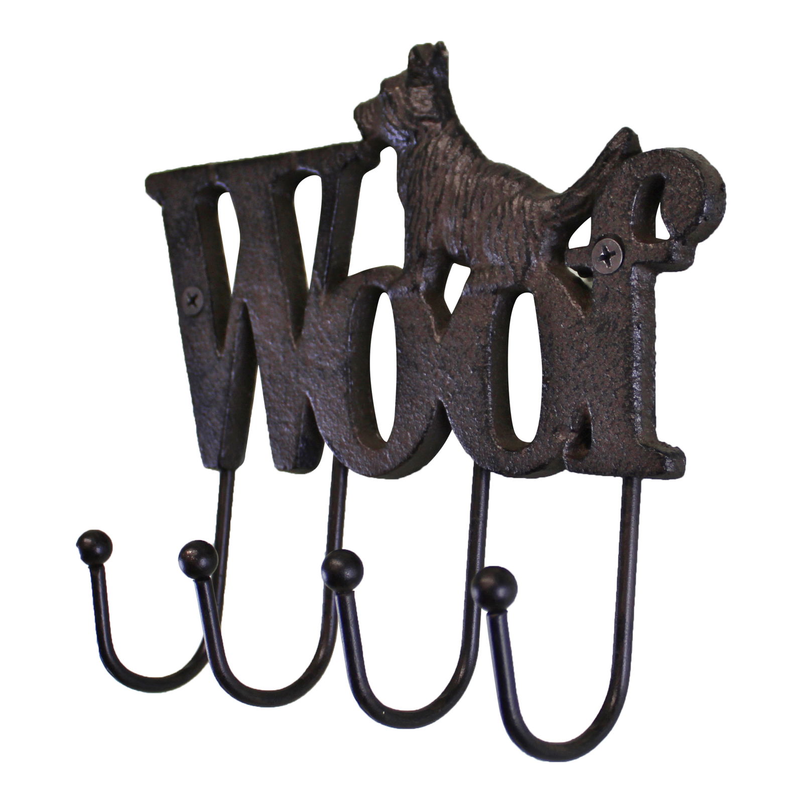 Rustic Cast Iron Wall Hooks, Dog Design With 4 Hooks Rustic Cast Iron Wall Hooks, Dog Design With 4 Hooks