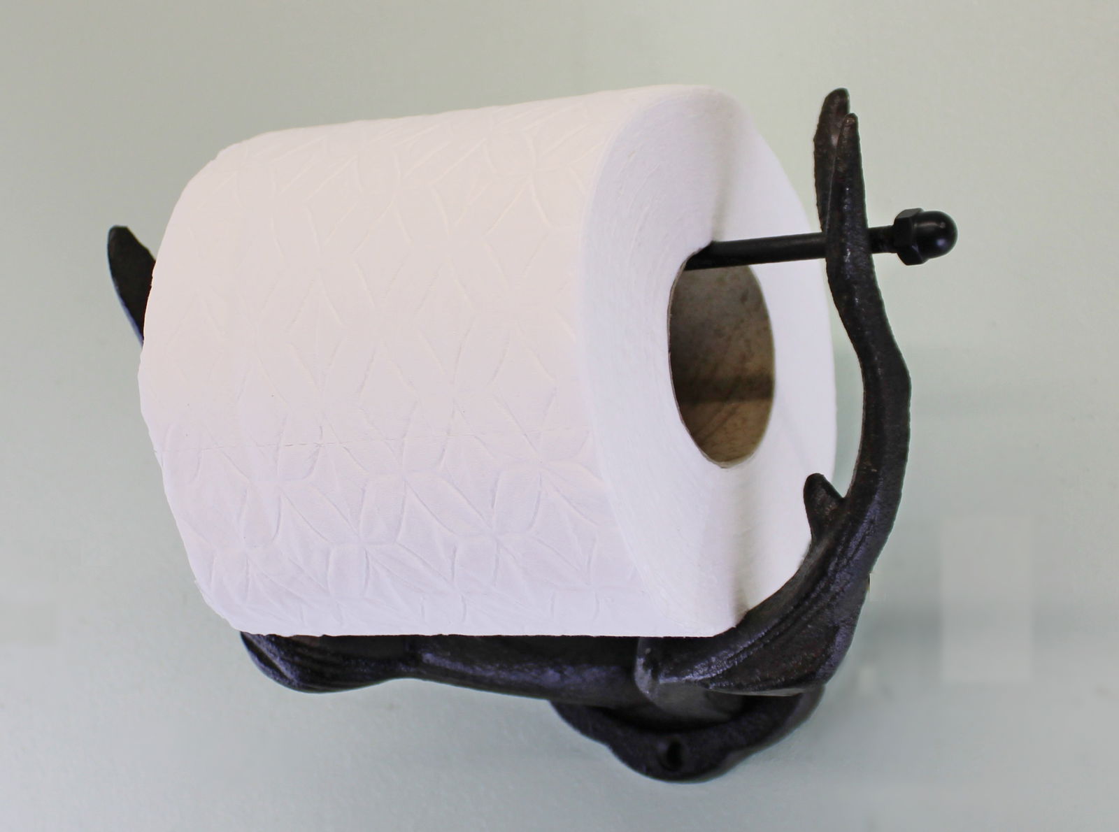 Cast Iron Rustic Toilet Roll Holder, Stag Antler Design Cast Iron Rustic Toilet Roll Holder, Stag Antler Design