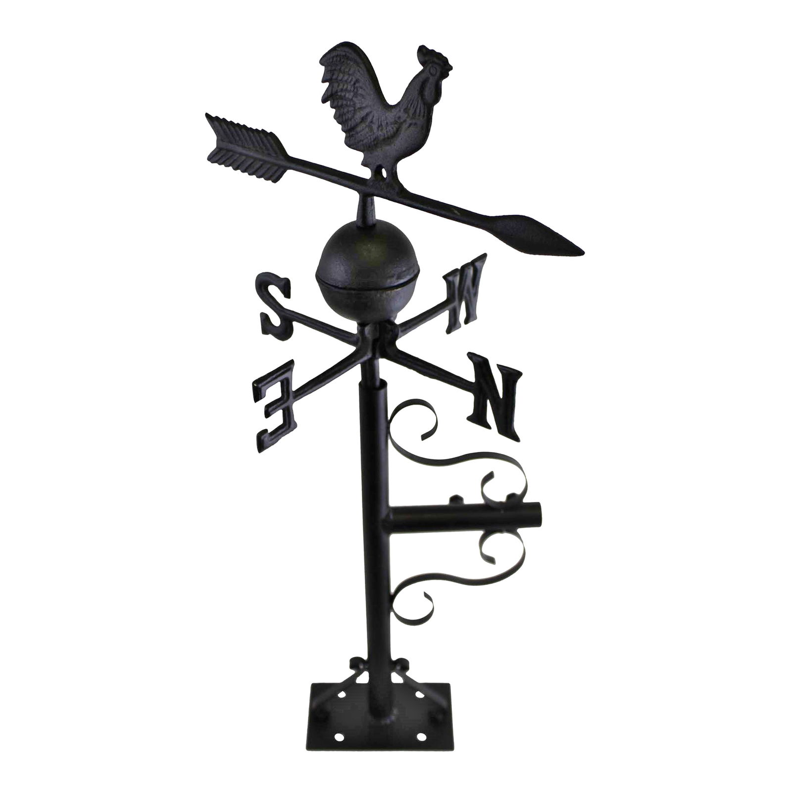 Cast Iron Mountable Large Weather Vane, Rooster Design Cast Iron Mountable Large Weather Vane, Rooster Design