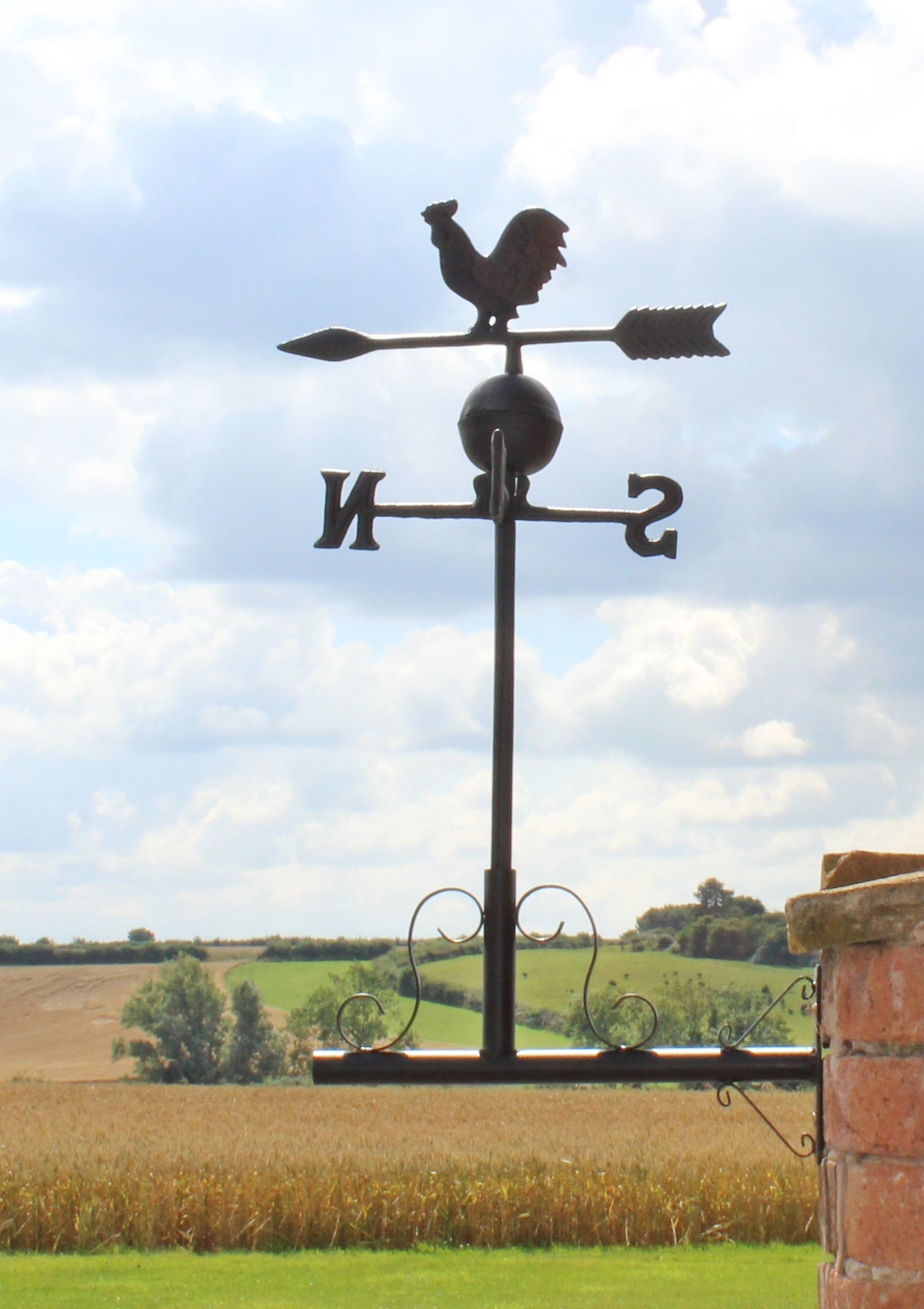 Cast Iron Mountable Large Weather Vane, Rooster Design Cast Iron Mountable Large Weather Vane, Rooster Design