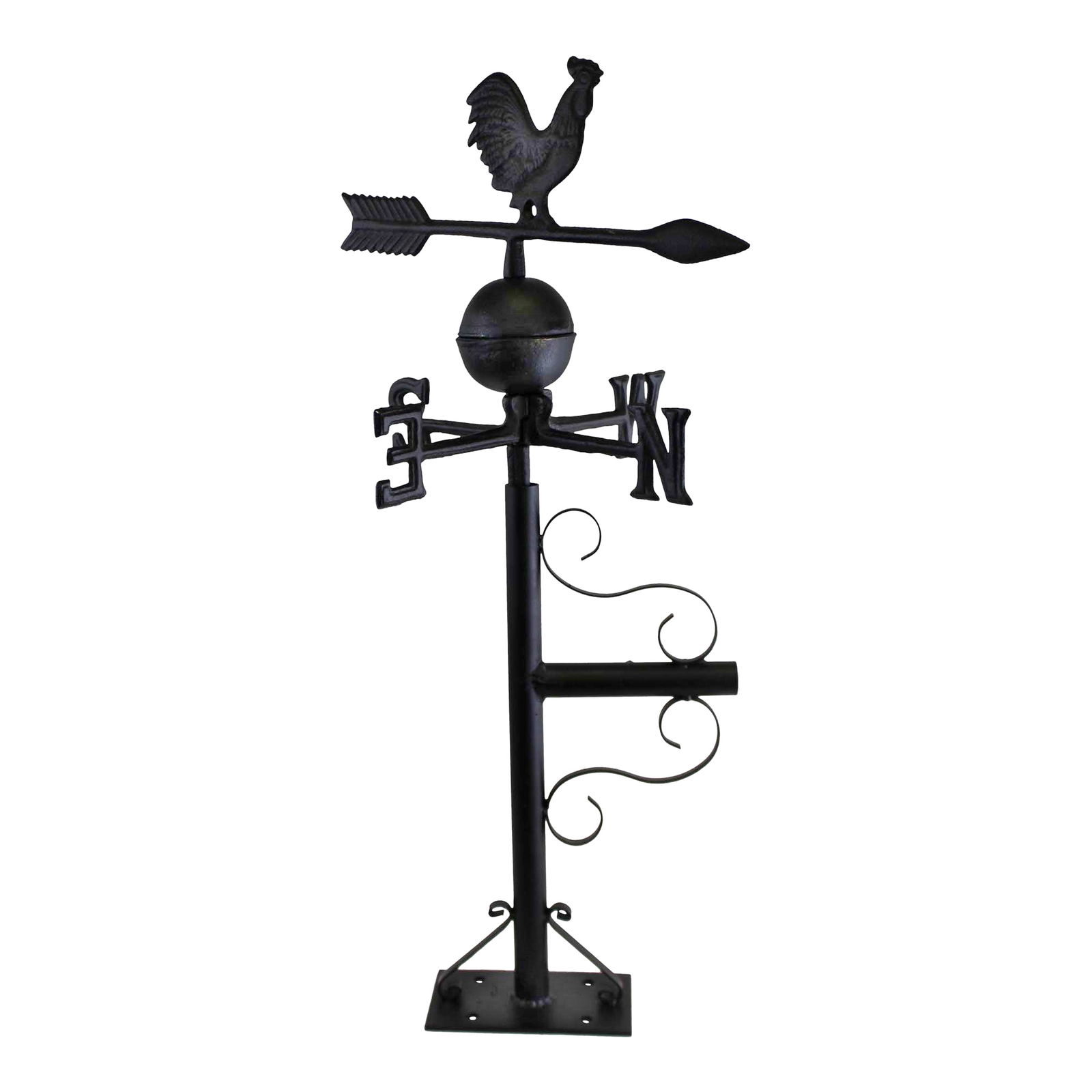 Cast Iron Mountable Large Weather Vane, Rooster Design Cast Iron Mountable Large Weather Vane, Rooster Design