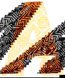 Hand Carved Wooden Geometric Letter A Hand Carved Wooden Geometric Letter A