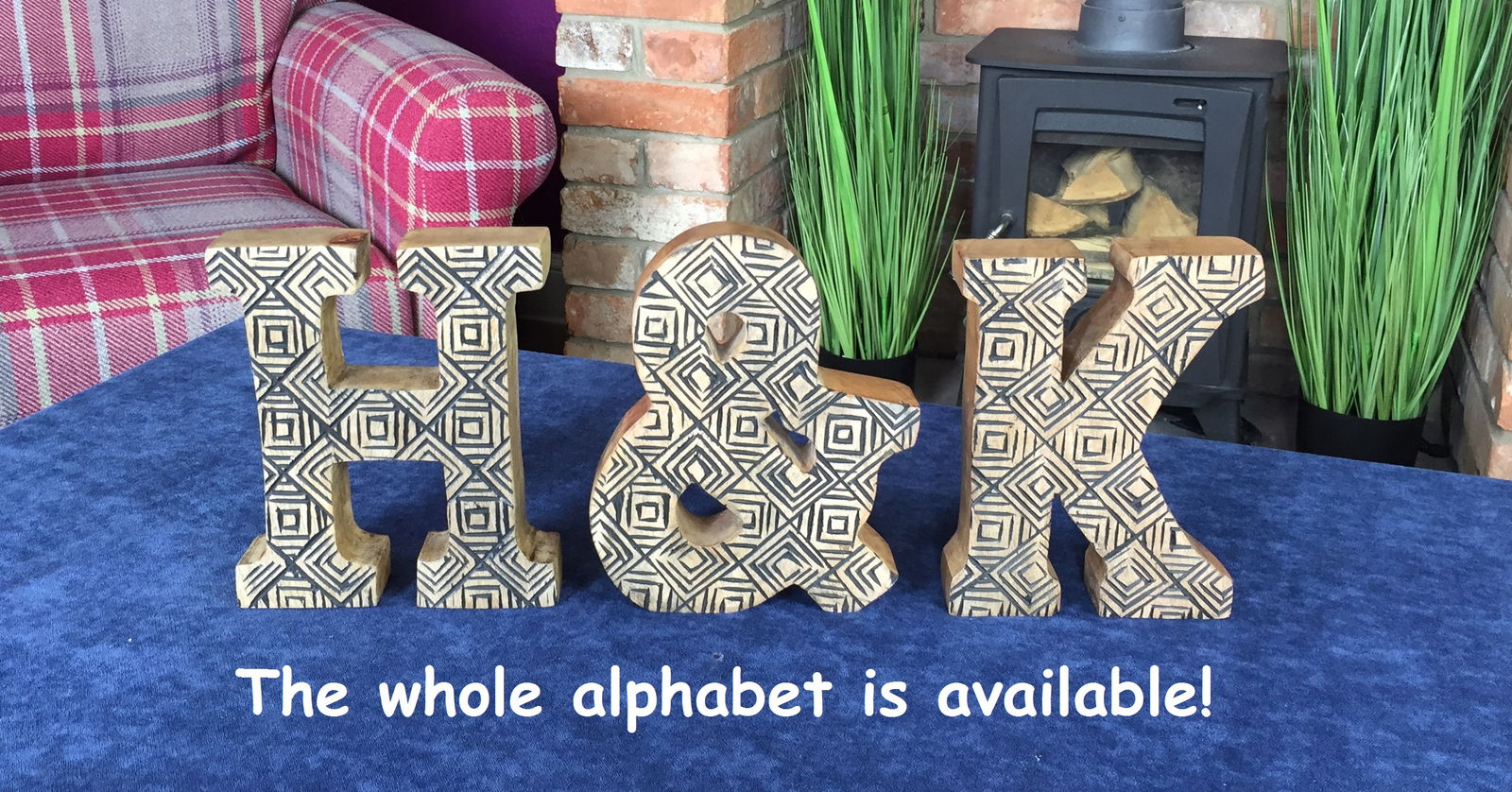 Hand Carved Wooden Geometric Letters Dad Hand Carved Wooden Geometric Letters Dad