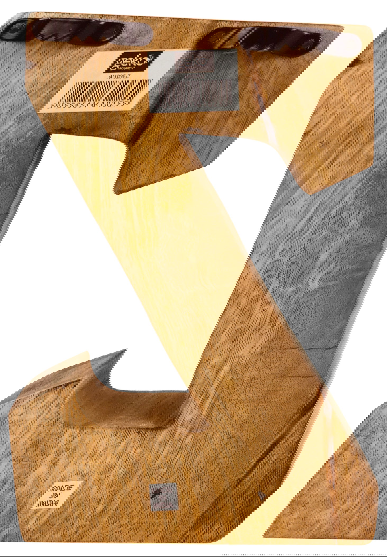Hand Carved Wooden Geometric Letter Z Hand Carved Wooden Geometric Letter Z