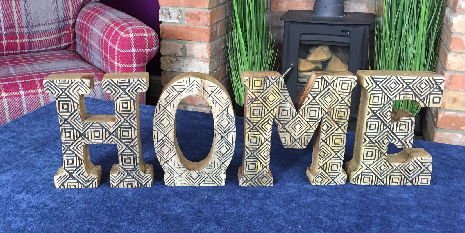 Hand Carved Wooden Geometric Letters Home Hand Carved Wooden Geometric Letters Home