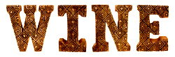 Hand Carved Wooden Geometric Letters Wine Hand Carved Wooden Geometric Letters Wine