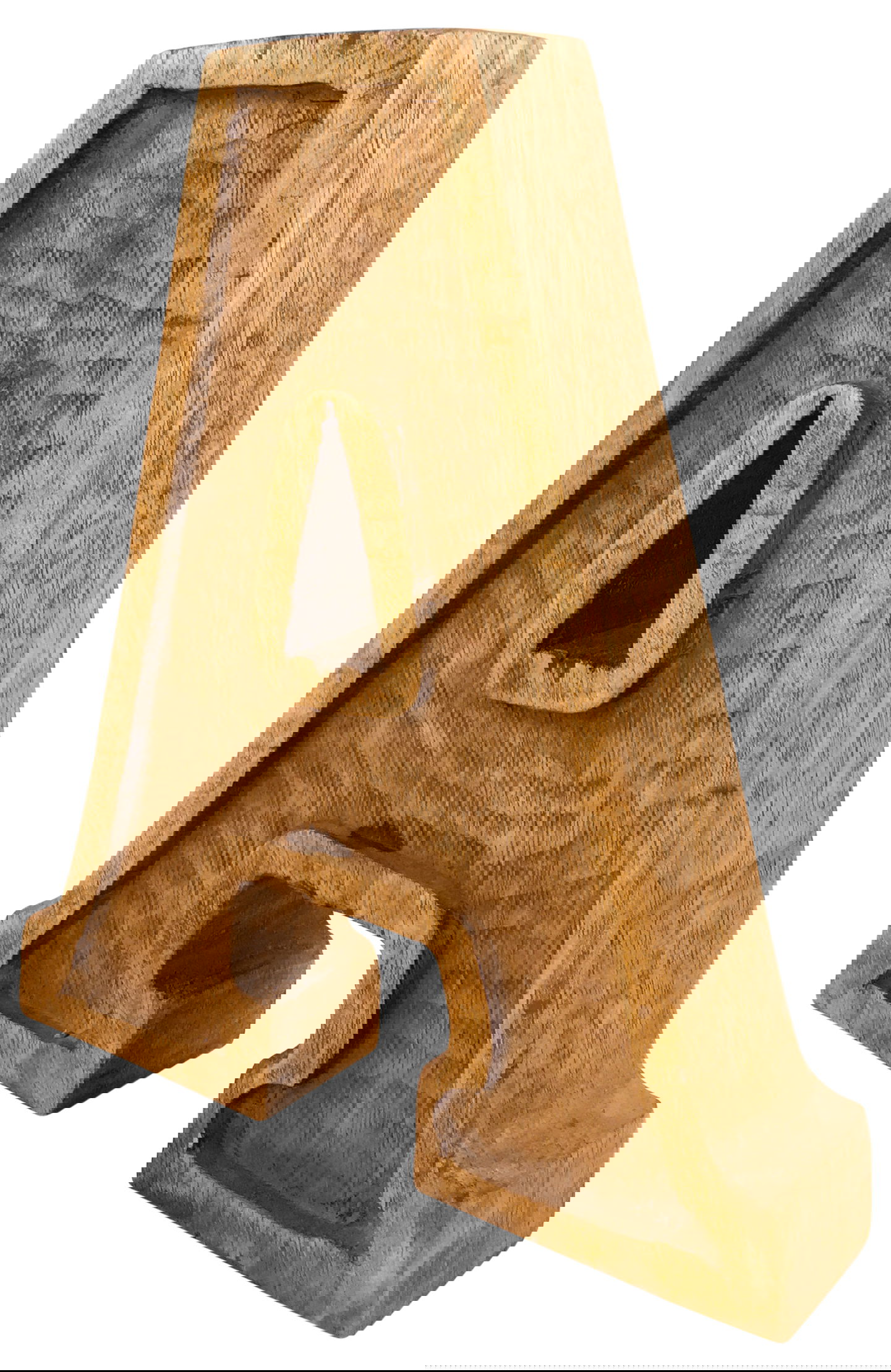 Hand Carved Wooden Embossed Letter A Hand Carved Wooden Embossed Letter A