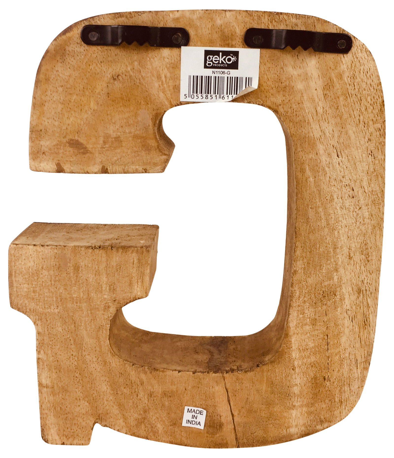 Hand Carved Wooden Embossed Letter G Hand Carved Wooden Embossed Letter G