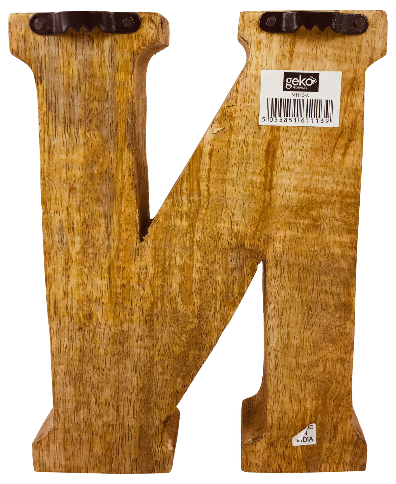 Hand Carved Wooden Embossed Letter N Hand Carved Wooden Embossed Letter N