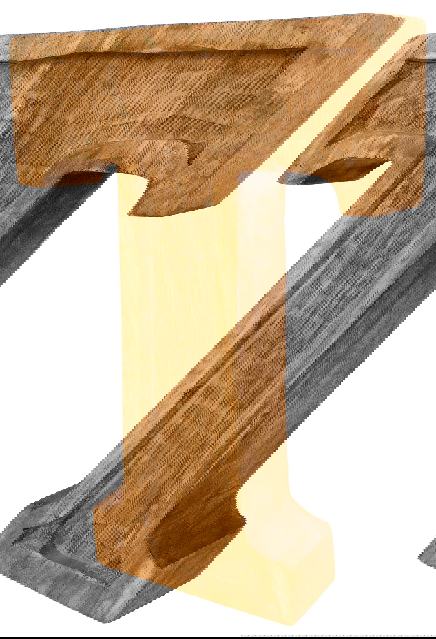 Hand Carved Wooden Embossed Letter T Hand Carved Wooden Embossed Letter T
