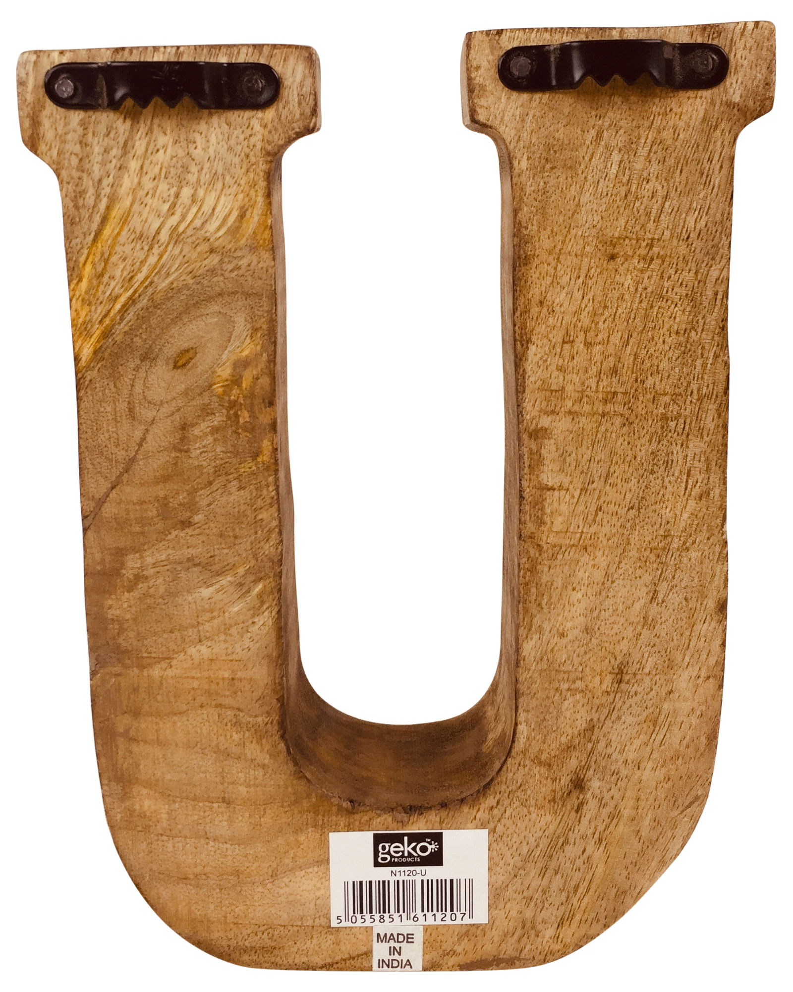 Hand Carved Wooden Embossed Letter U Hand Carved Wooden Embossed Letter U