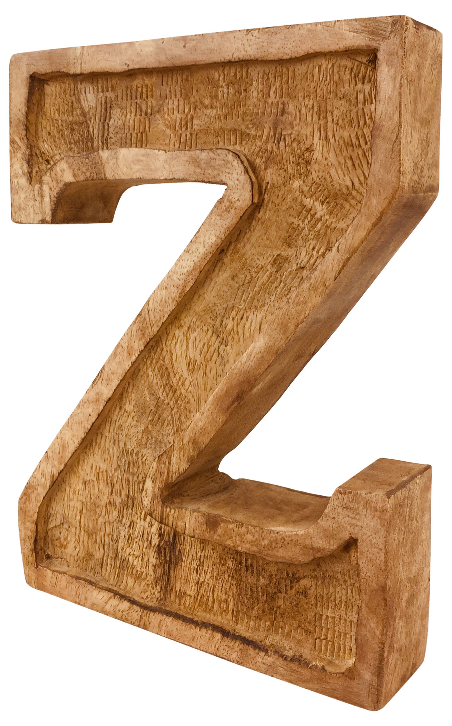Hand Carved Wooden Embossed Letter Z Hand Carved Wooden Embossed Letter Z