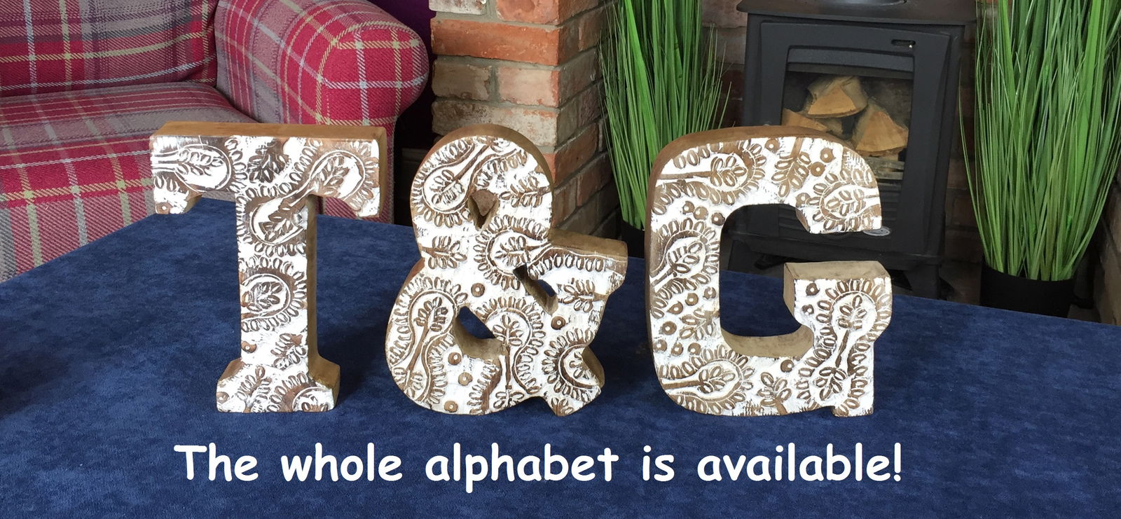 Hand Carved Wooden White Flower Letter B Hand Carved Wooden White Flower Letter B