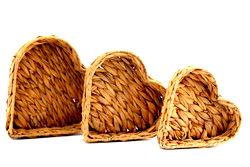 Rattan Heart Shape Basket Trays Rattan Heart Shape Basket Trays