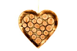 Wooden Hanging Heart With Burnt Effect 33cm Wooden Hanging Heart With Burnt Effect 33cm