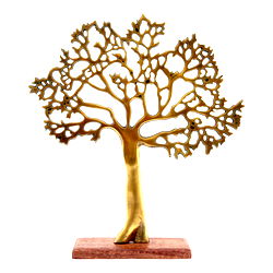 Antique Gold Tree On Wooden Base Large Antique Gold Tree On Wooden Base Large