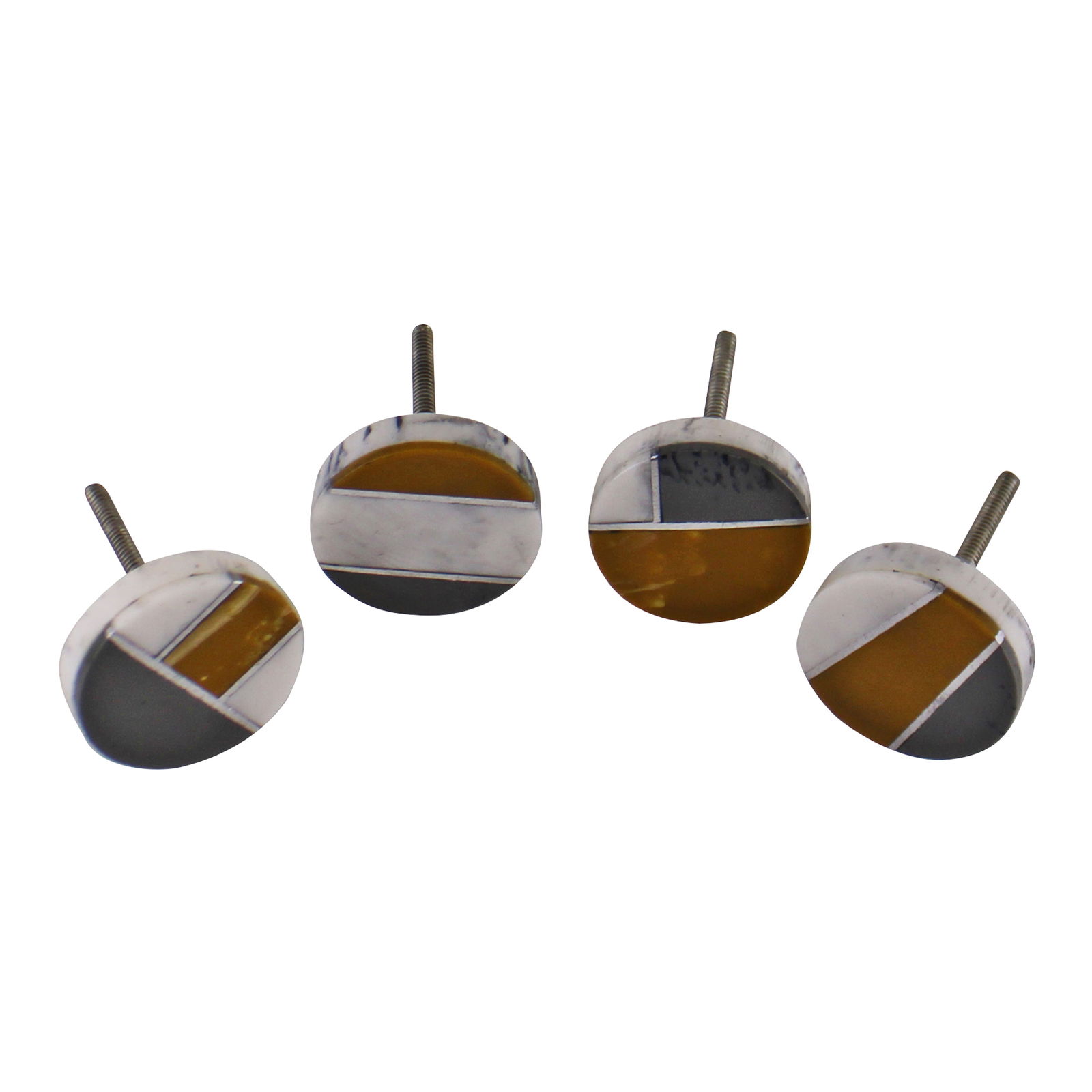 Set of 4 Round Abstract Design Resin Doorknobs Set of 4 Round Abstract Design Resin Doorknobs