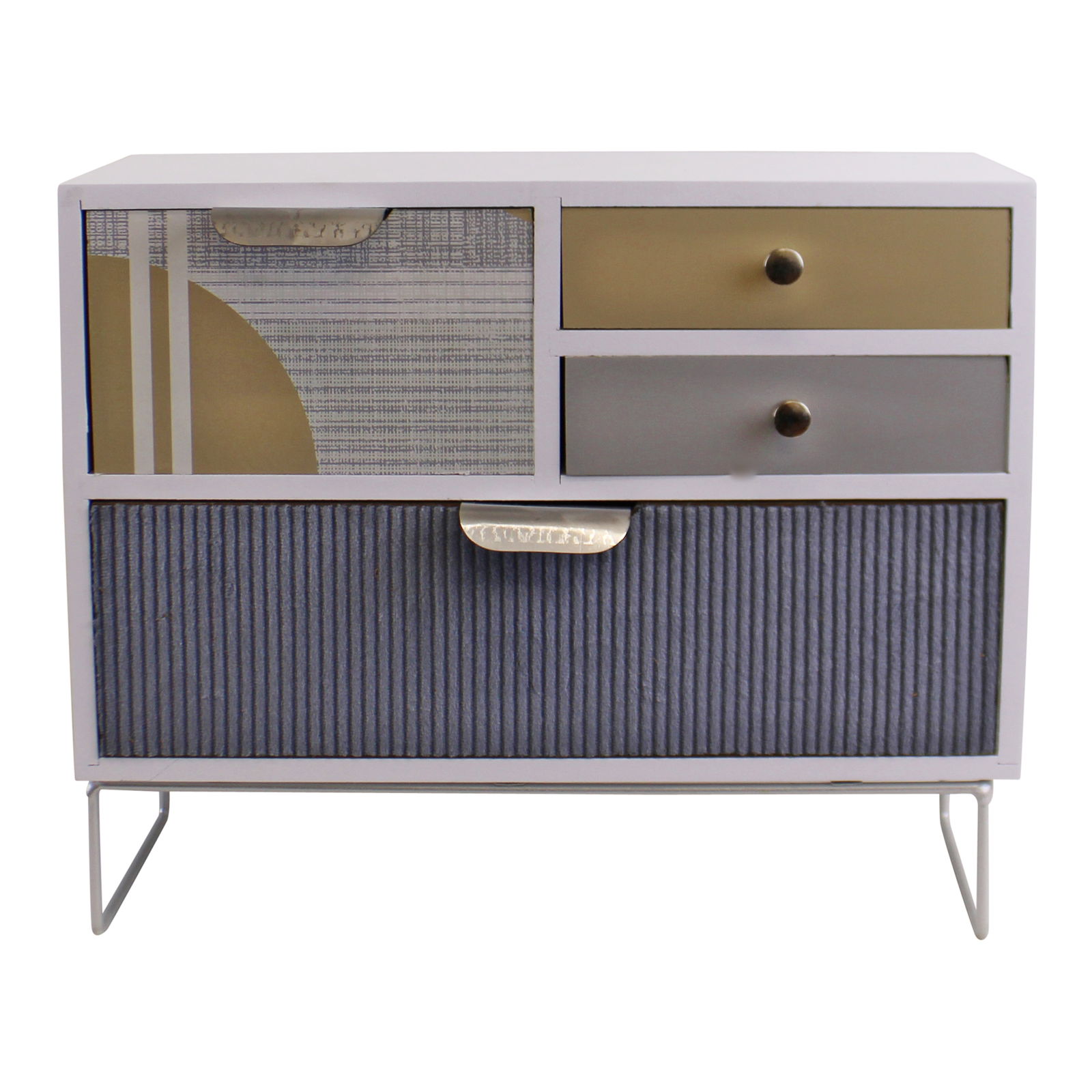 4 Drawer Double Level Abstract Design Trinket Drawers 4 Drawer Double Level Abstract Design Trinket Drawers