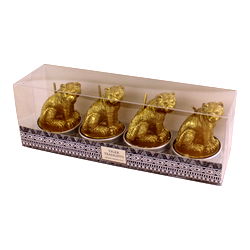 Pack Of 4 Out Of Africa Tiger Tealight Candles Pack Of 4 Out Of Africa Tiger Tealight Candles