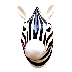 Wall Mounted Ceramic Zebra Head Wall Mounted Ceramic Zebra Head