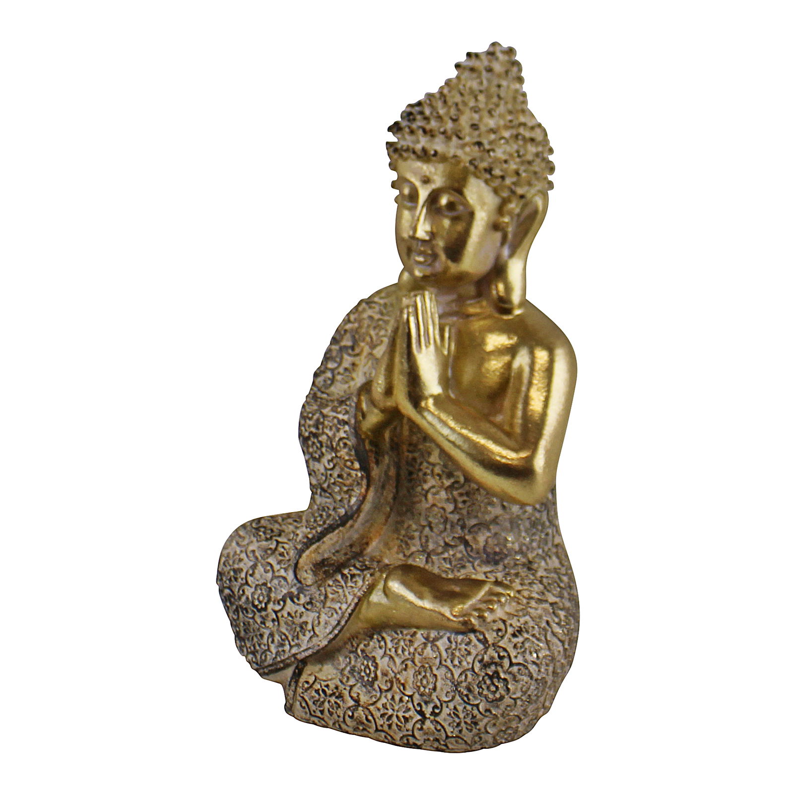 Gold Sitting Buddha Ornament, Praying, 19cm Gold Sitting Buddha Ornament, Praying, 19cm