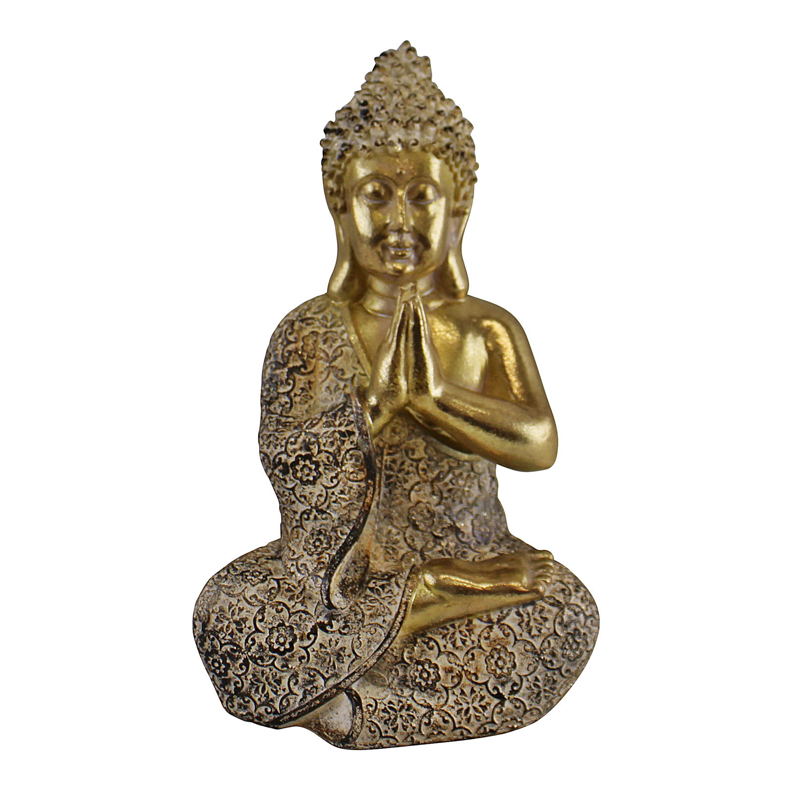 Gold Sitting Buddha Ornament, Praying, 19cm Gold Sitting Buddha Ornament, Praying, 19cm