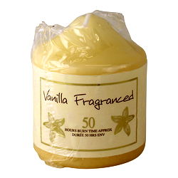 Vanilla Fragranced Pillar Candle, 50hr Burn Time Vanilla Fragranced Pillar Candle, 50hr Burn Time