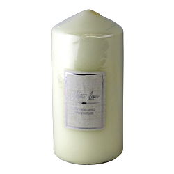 White Linen Fragranced Pillar Candle, 14x7cm White Linen Fragranced Pillar Candle, 14x7cm