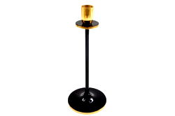 Large Black and Gold Candlestick Large Black and Gold Candlestick