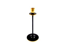 Medium Black and Gold Candlestick Medium Black and Gold Candlestick