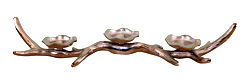 3 Piece Silver Metal Antler Candle Holder 3 Piece Silver Metal Antler Candle Holder