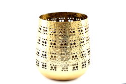 Large Gold Candle Pot 20cm Large Gold Candle Pot 20cm
