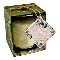 Eucalyptus Leaf Fragranced Candle in Gift Box Eucalyptus Leaf Fragranced Candle in Gift Box