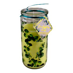 Eucalyptus Leaf Fragranced Candle In Glass Tube Jar Eucalyptus Leaf Fragranced Candle In Glass Tube Jar