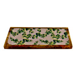 Wood & Enamel Eucalyptus Design Serving Plate Wood & Enamel Eucalyptus Design Serving Plate