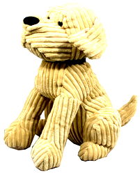 Large Gold Ribbed Dog Doorstop Large Gold Ribbed Dog Doorstop