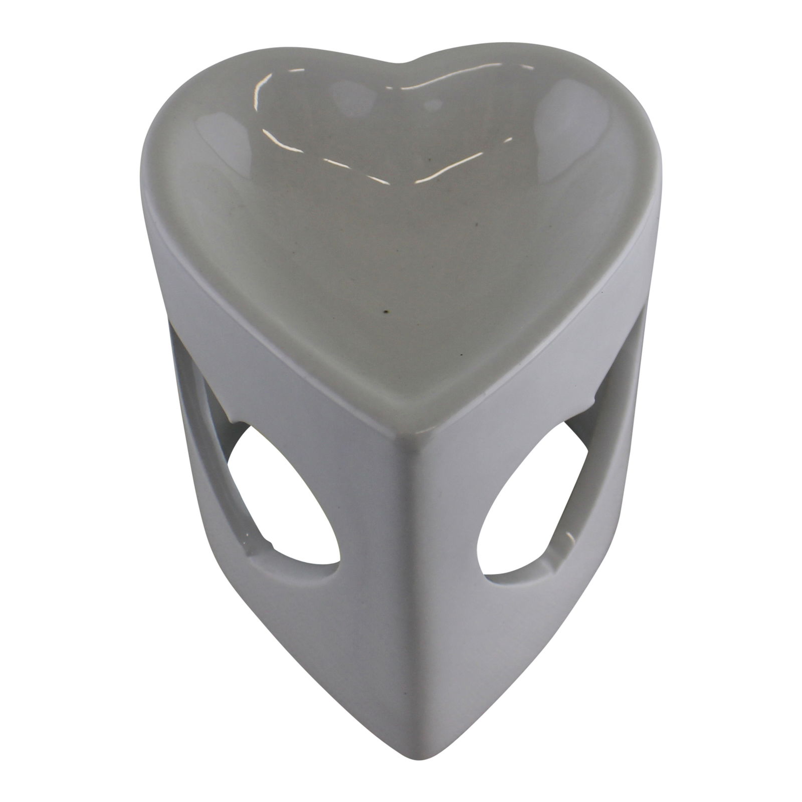 Heart Shaped White Ceramic Oil Burner Heart Shaped White Ceramic Oil Burner