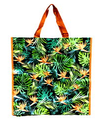 Tropical Leaf Shopper Bag - Orange Tropical Leaf Shopper Bag - Orange