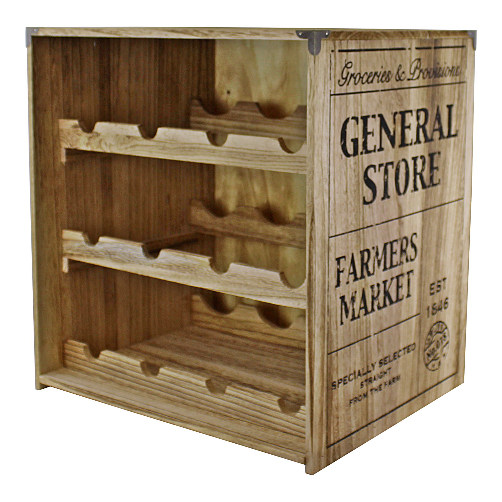 Crate Style Wine Rack Free Standing Crate Style Wine Rack Free Standing