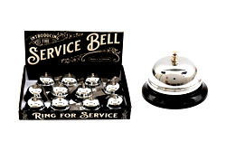 Desk Service Bell, Black & Silver Desk Service Bell, Black & Silver