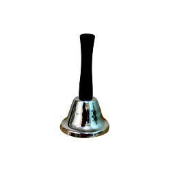 Classic Hand Bell, Black & Silver Classic Hand Bell, Black & Silver